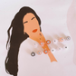 Minimal Beauty | Paint By Numbers | White | Neutral | Beautiful Girl Long Brown Hair Posed | Wall Art | Self Studio