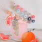 Midsummer Mixer | Paint By Numbers | Blue | Pastel Pink | Gin Bottle | Grapefruit | Cocktail | Canvas Wall Art | Self Studio